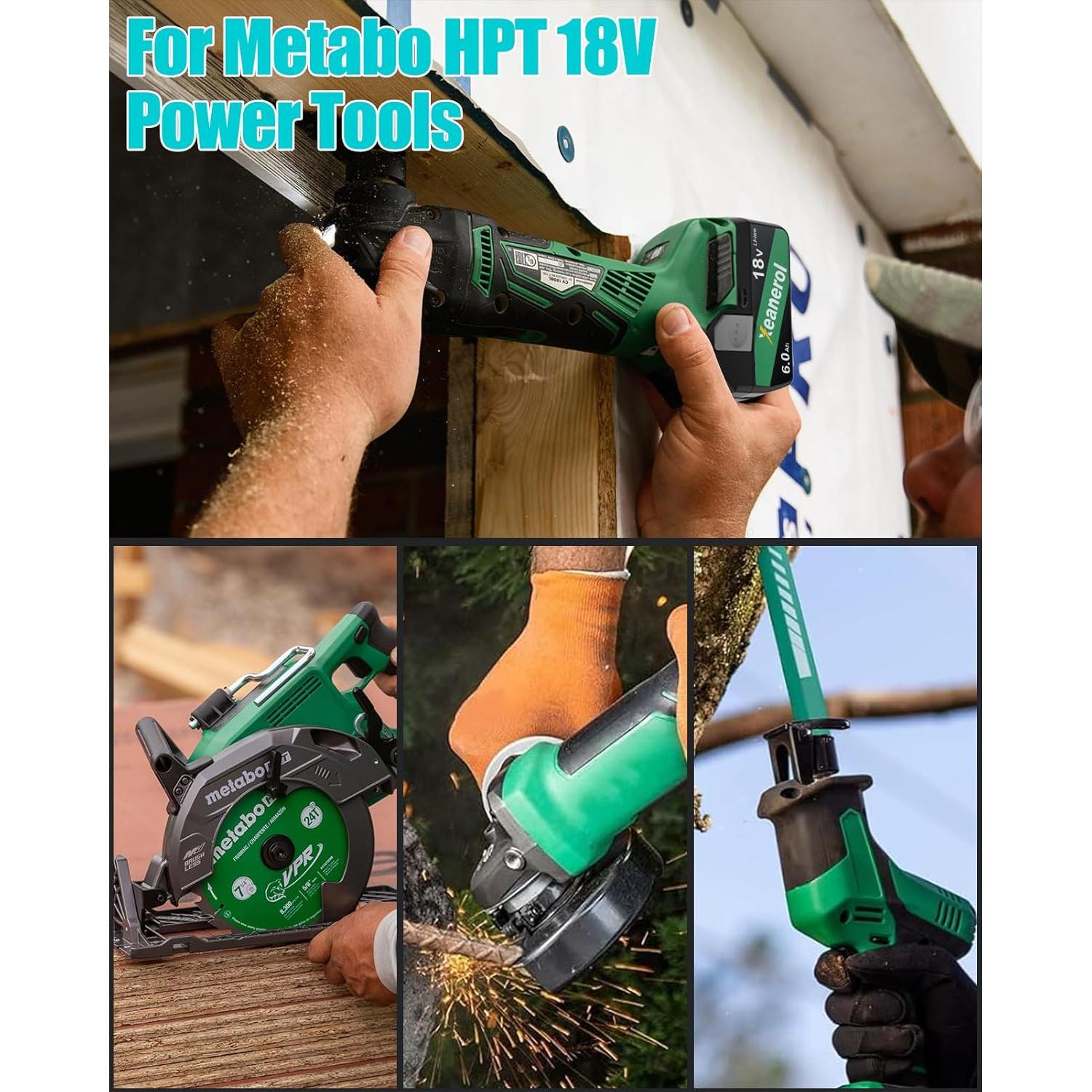 Batería de Reemplazo 18V 6.0Ah Xeanerol para Metabo HPT