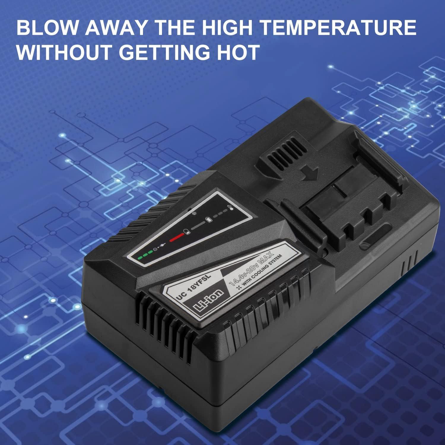 Cargador Rápido Hitachi 14.4V-18V Batería Litio UC18YFSL