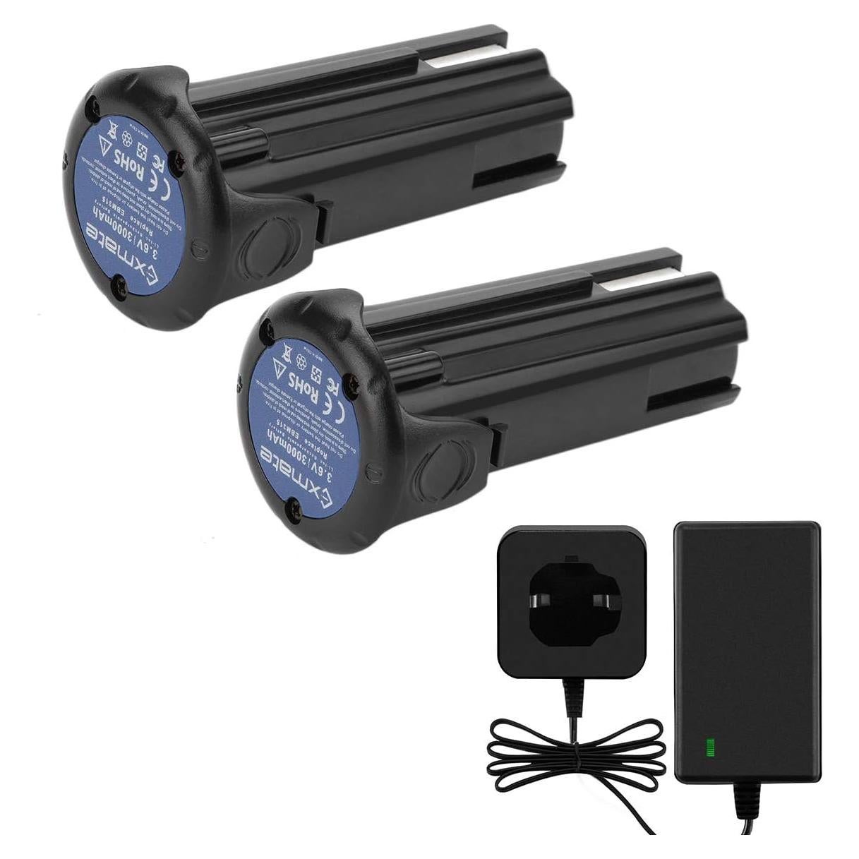 Batería Recargable Li-ion Exmate 3.6V 3000mAh 2 Pzas + Cargador