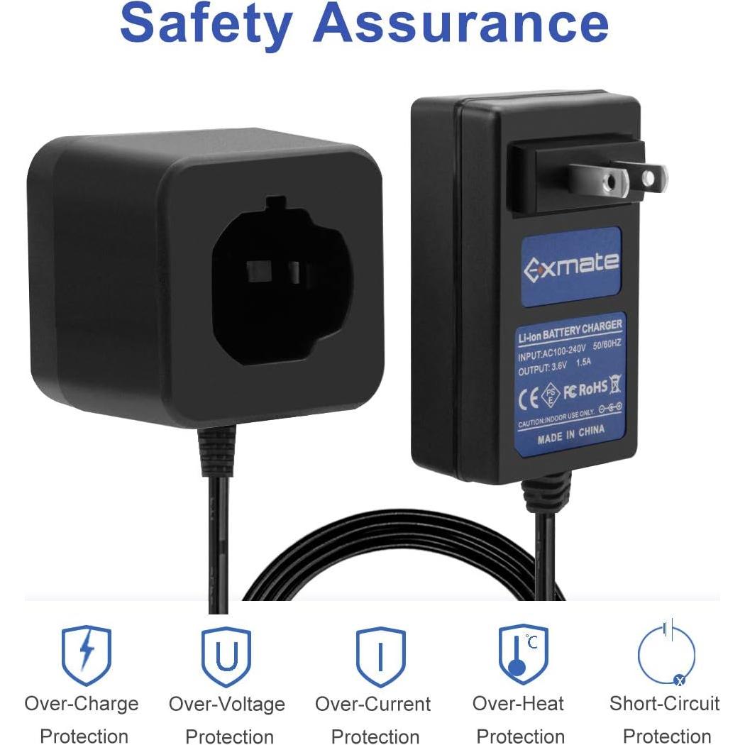 Batería Recargable Li-ion Exmate 3.6V 3000mAh 2 Pzas + Cargador