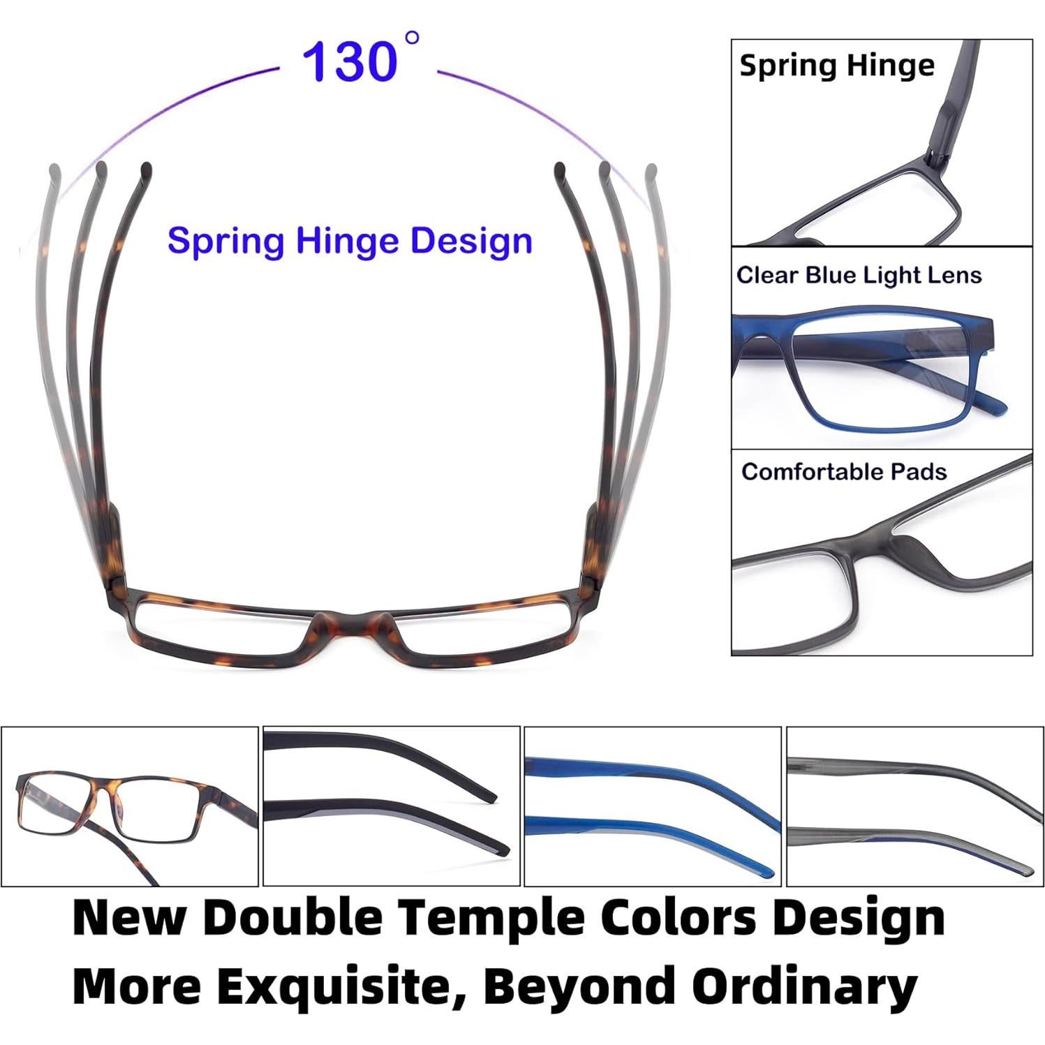 Gafas de lectura SR20523 con bloqueo de luz azul 1.75x