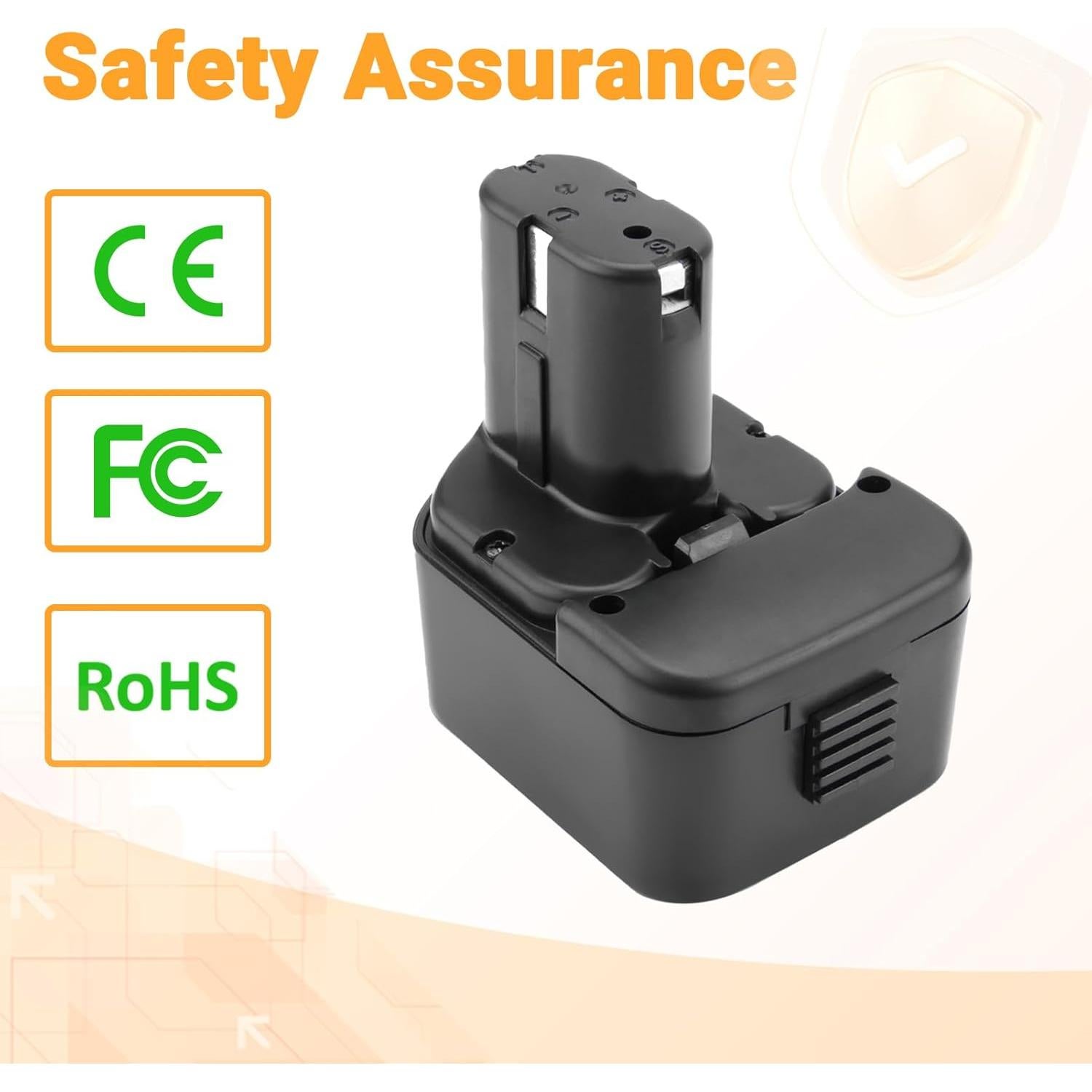 Batería de Reemplazo Shentec 4000mAh 12V Ni-MH para Hitachi