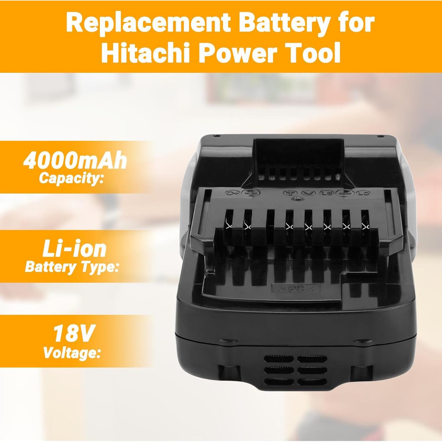 Batería Li-ion 18V 4000mAh + Cargador Hitachi BSL1830C