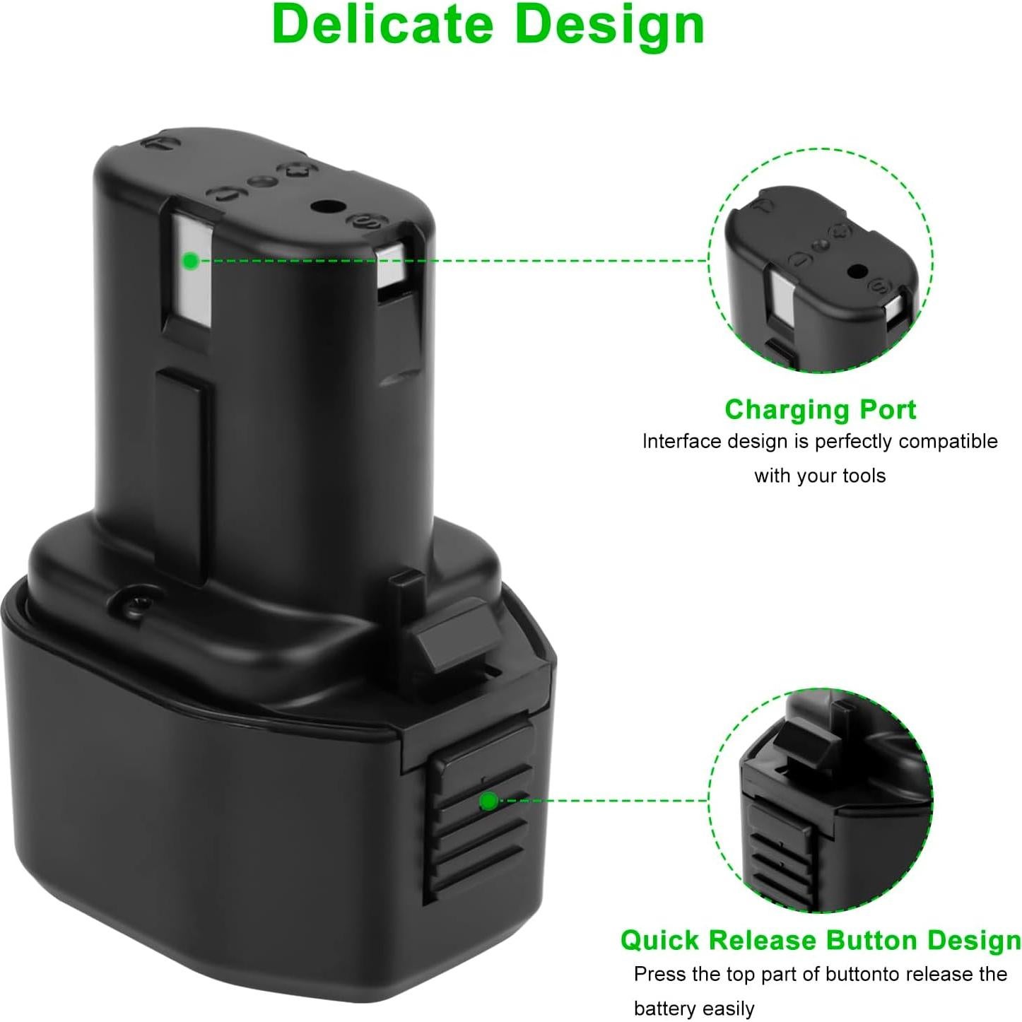 Batería recargable Ni-MH 4500mAh 7.2V para Hitachi EB7