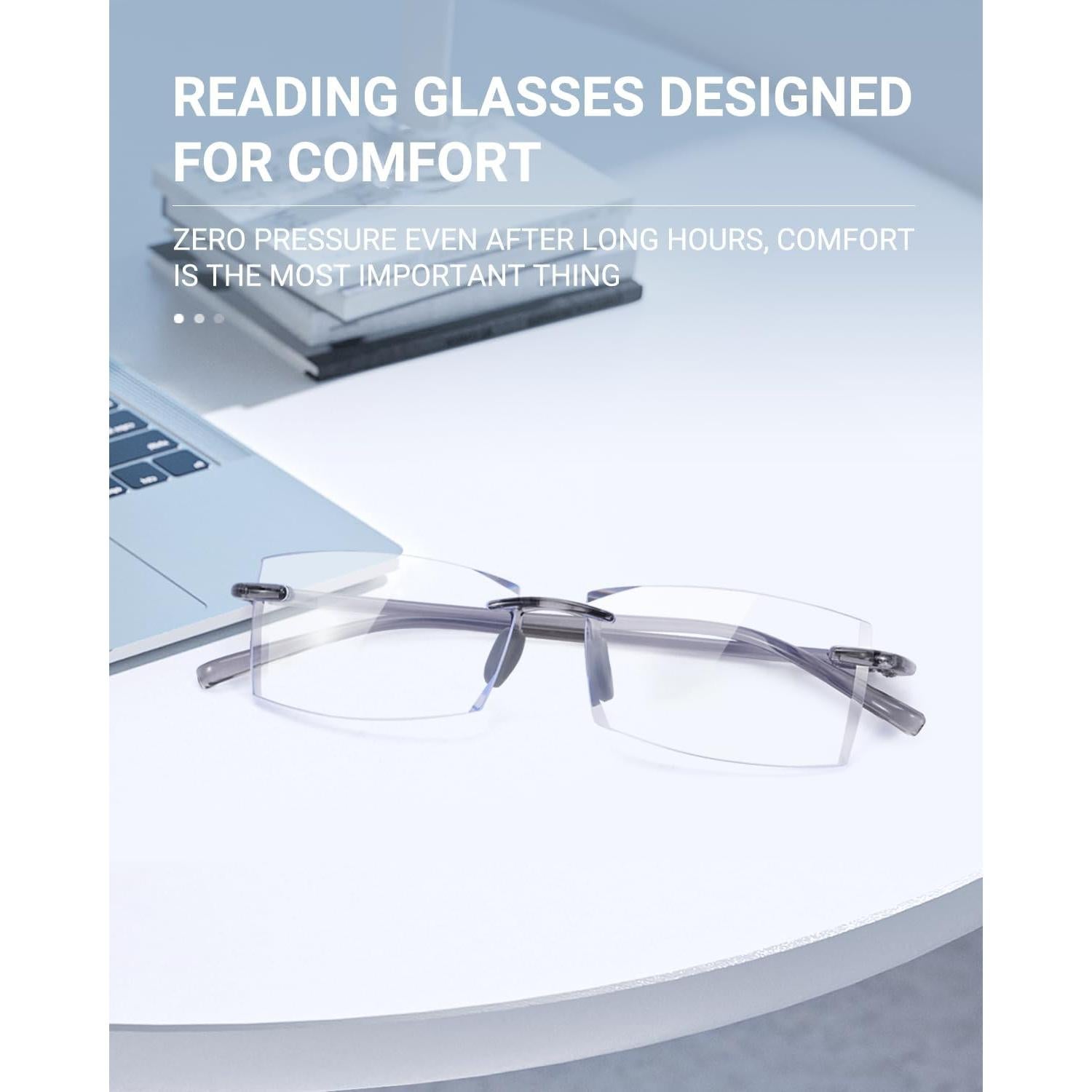 Gafas de lectura sin montura TERAISE 2.0x ligeras y cómodas