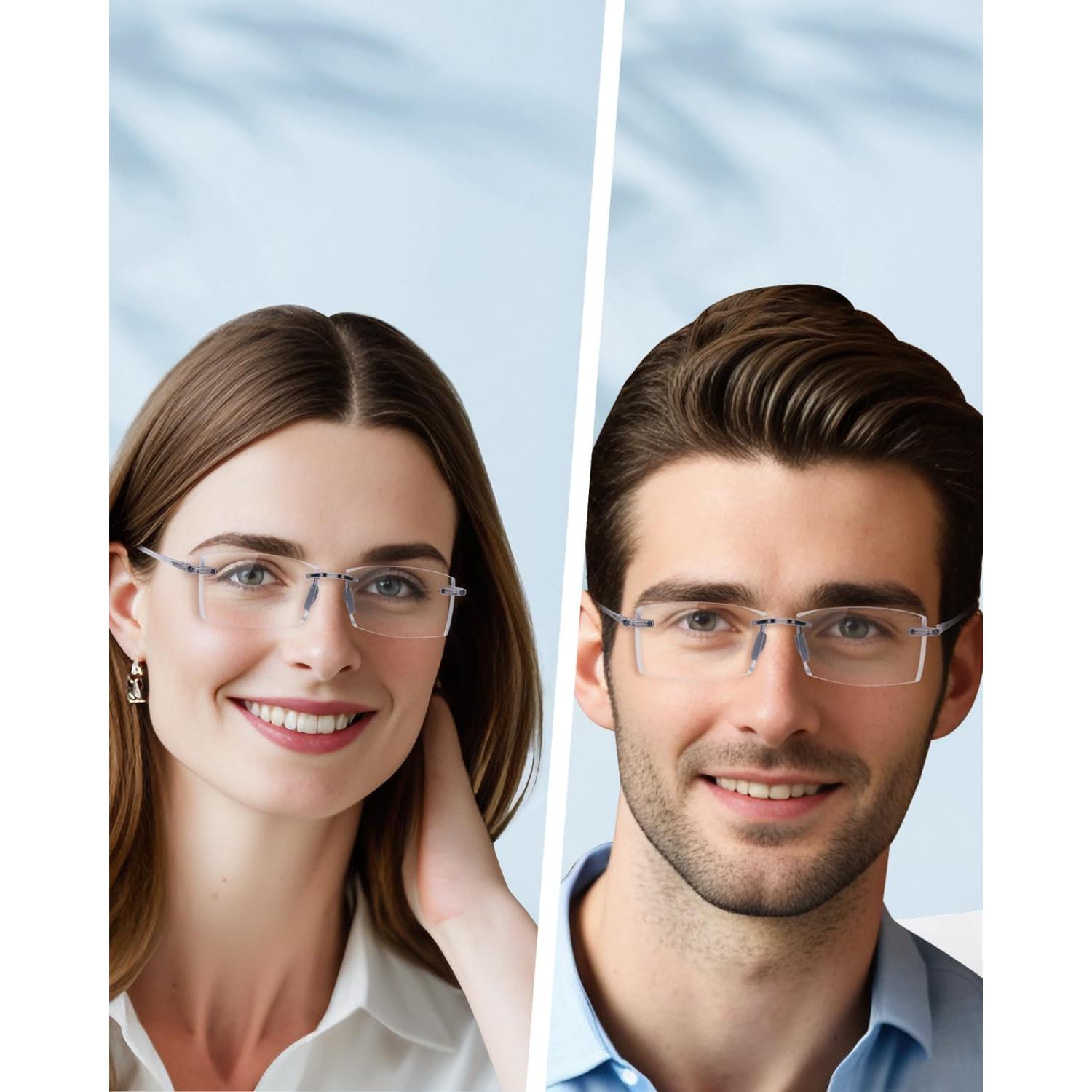 Gafas de lectura sin montura TERAISE 2.0x ligeras y cómodas