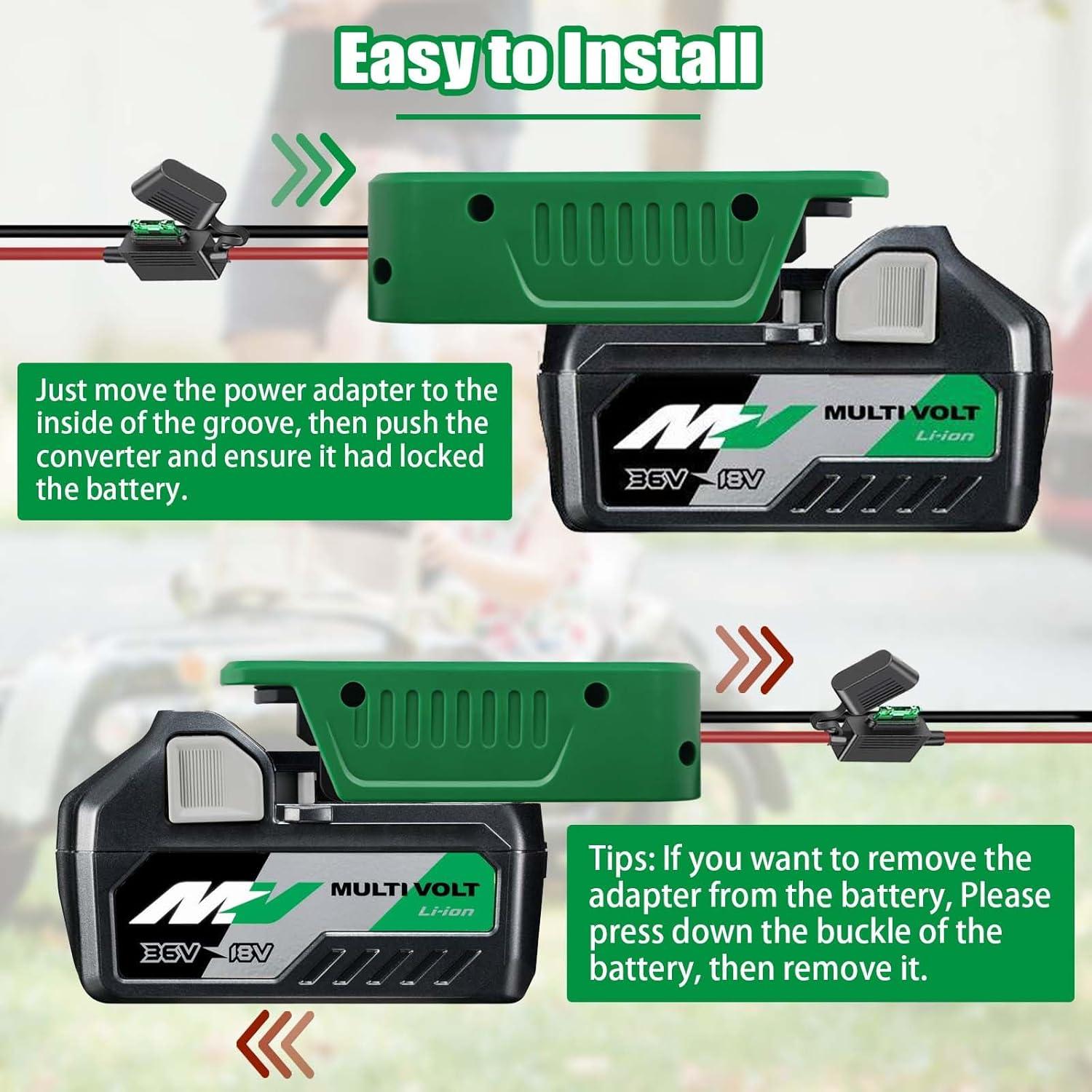 Adaptador de Batería DEWDYS para Hitachi y Metabo 18V-36V