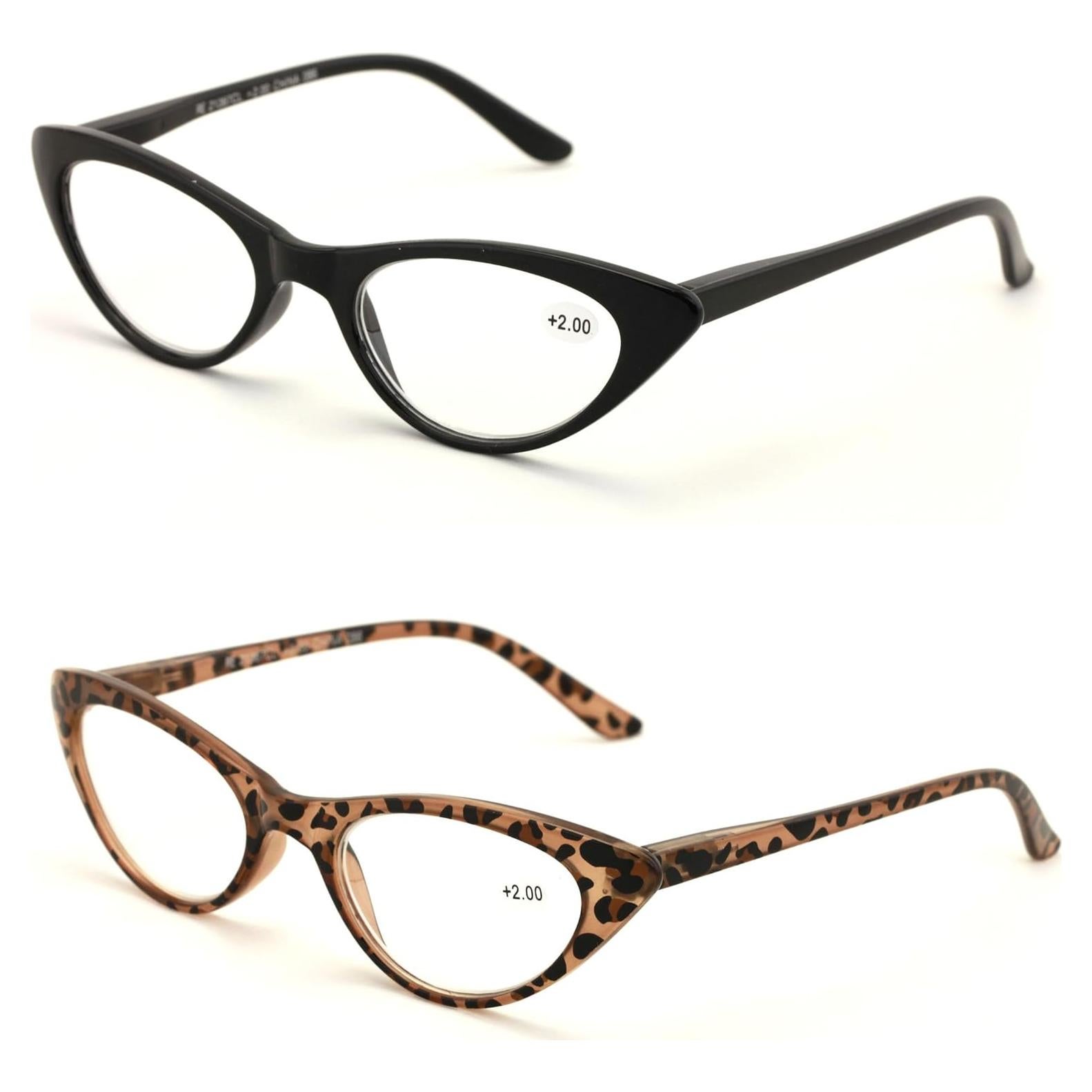 Gafas de Lectura V.W.E. Estilo Gato 3.0x 2 Pares