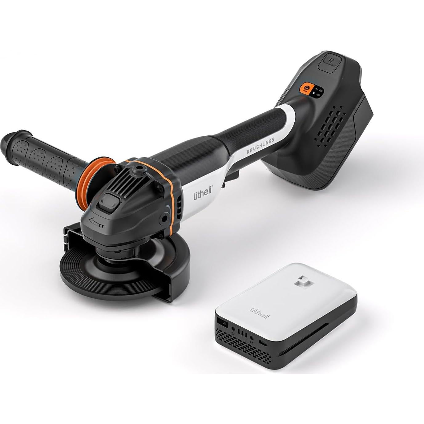 Amoladora Angular Inalámbrica LiTHELi 20V 4.9" Sin Escobillas
