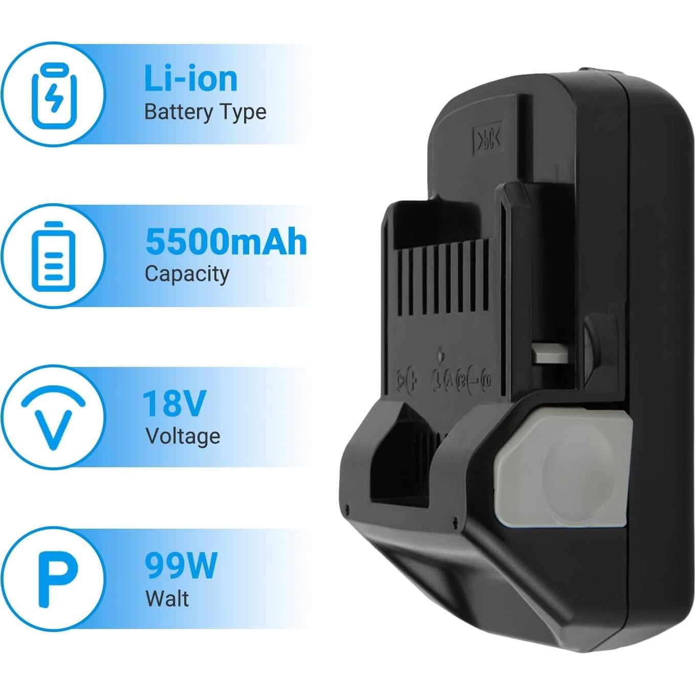 Batería de 5500mAh 18V Burgarden Compatible con Hitachi