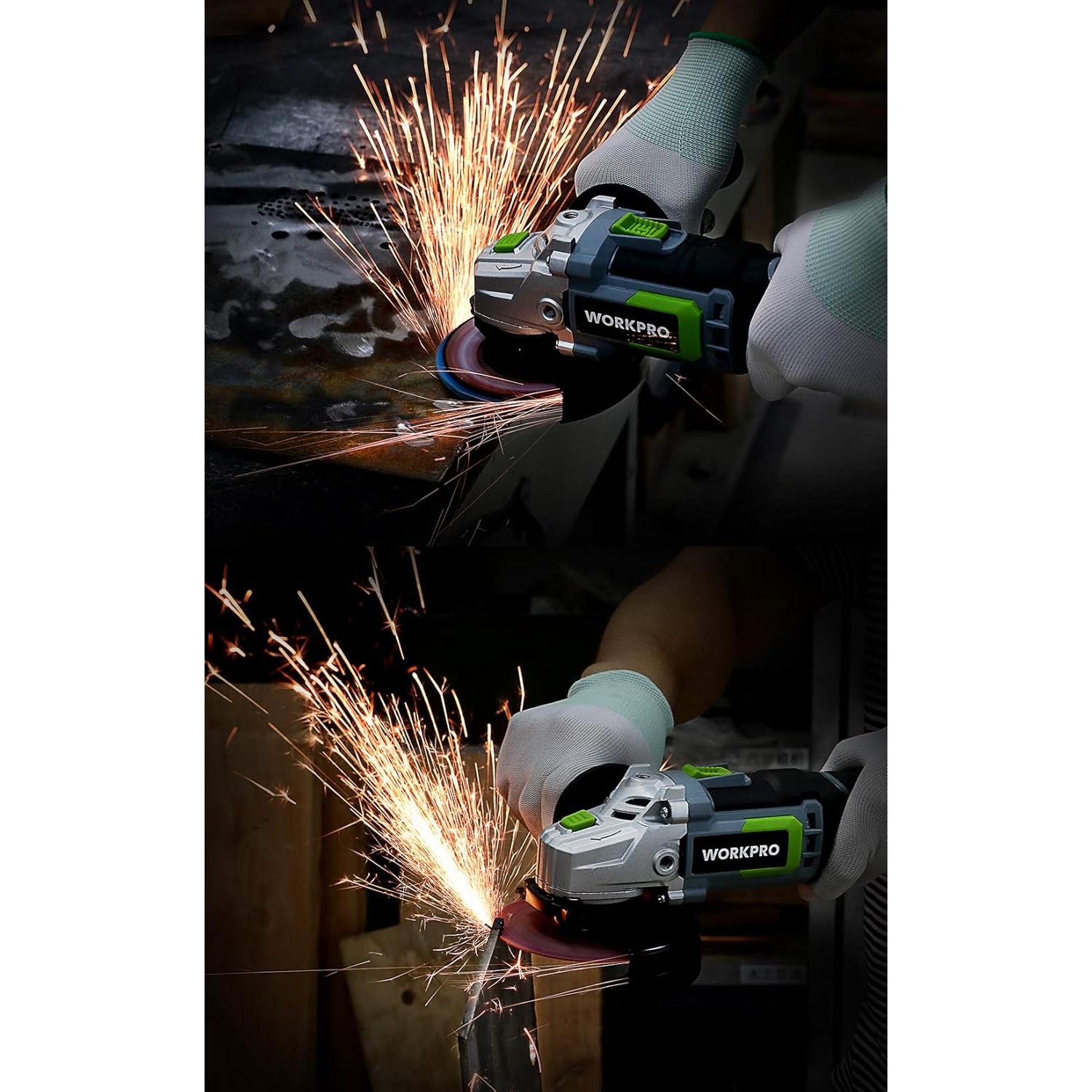 Amoladora Angular Inalámbrica WORKPRO 20V 4-1/2" con Batería