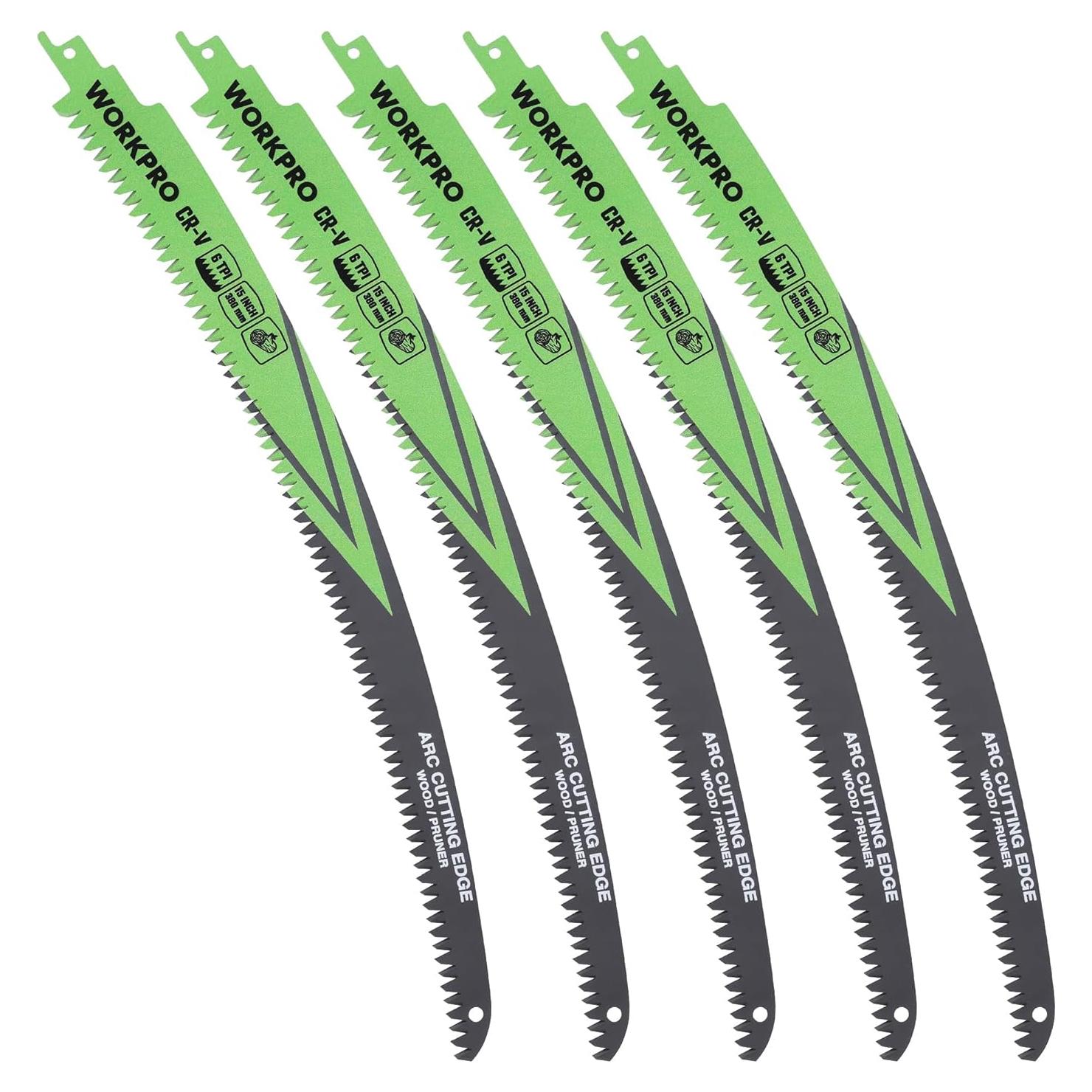 WORKPRO Juego de Hojas de Sierra Recíproca 5 Piezas 380mm