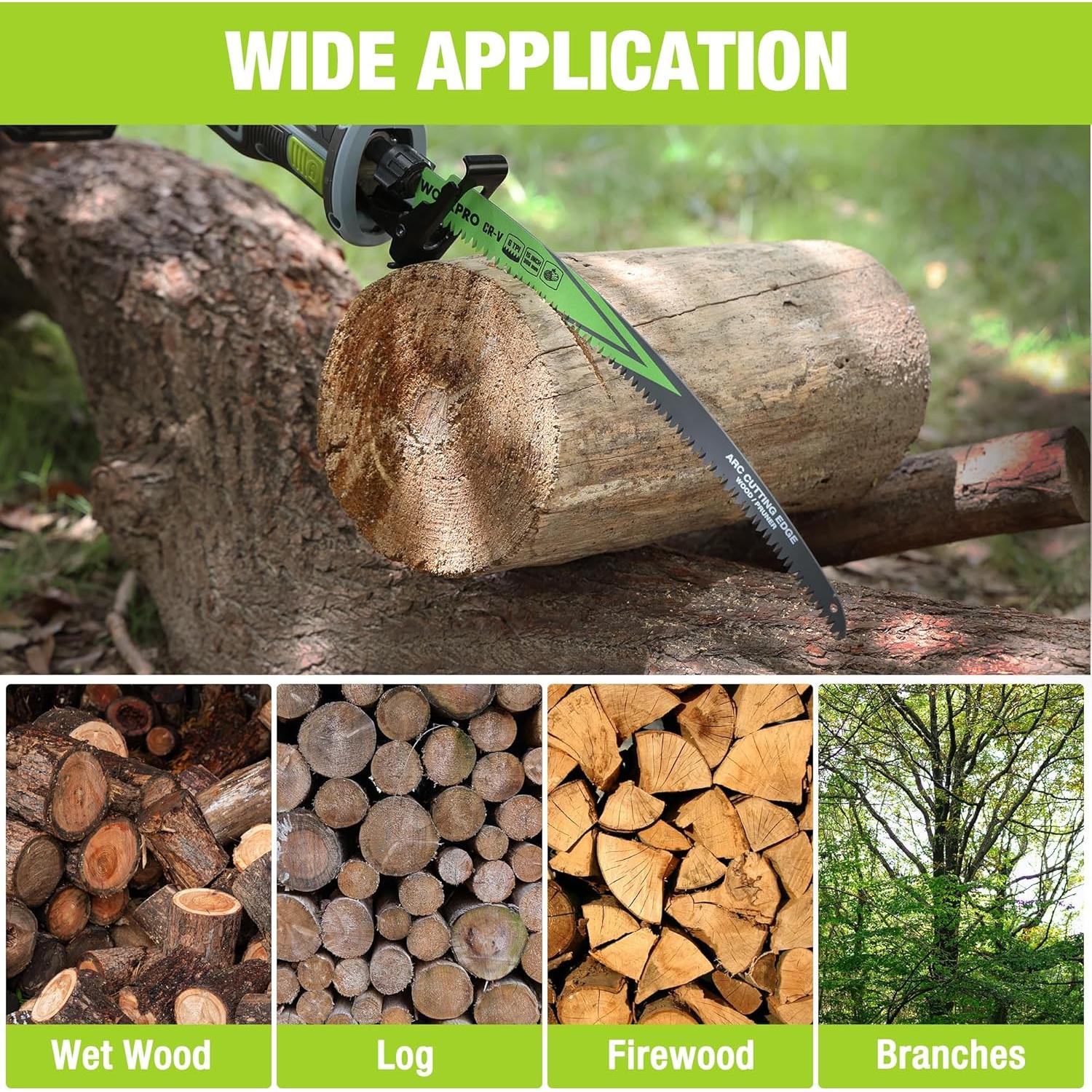 WORKPRO Juego de Hojas de Sierra Recíproca 5 Piezas 380mm