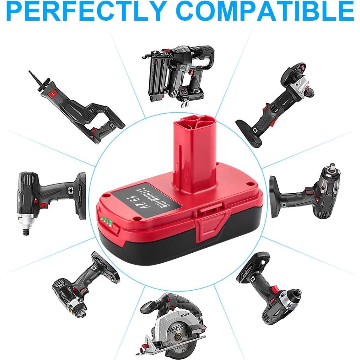 Combo 2 Baterías Litio 4000mAh y Cargador Craftsman C3 19.2V