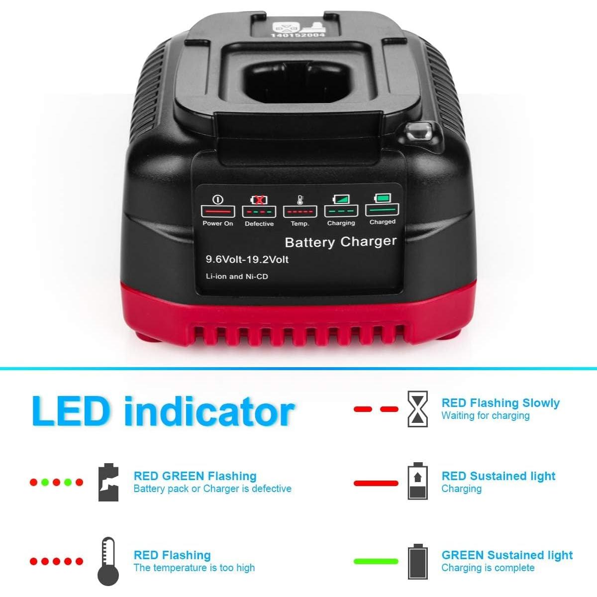 Combo 2 Baterías Litio 4000mAh y Cargador Craftsman C3 19.2V