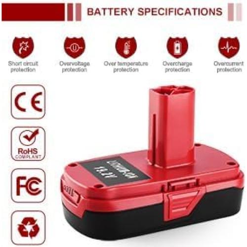 Combo 2 Baterías Litio 4000mAh y Cargador Craftsman C3 19.2V