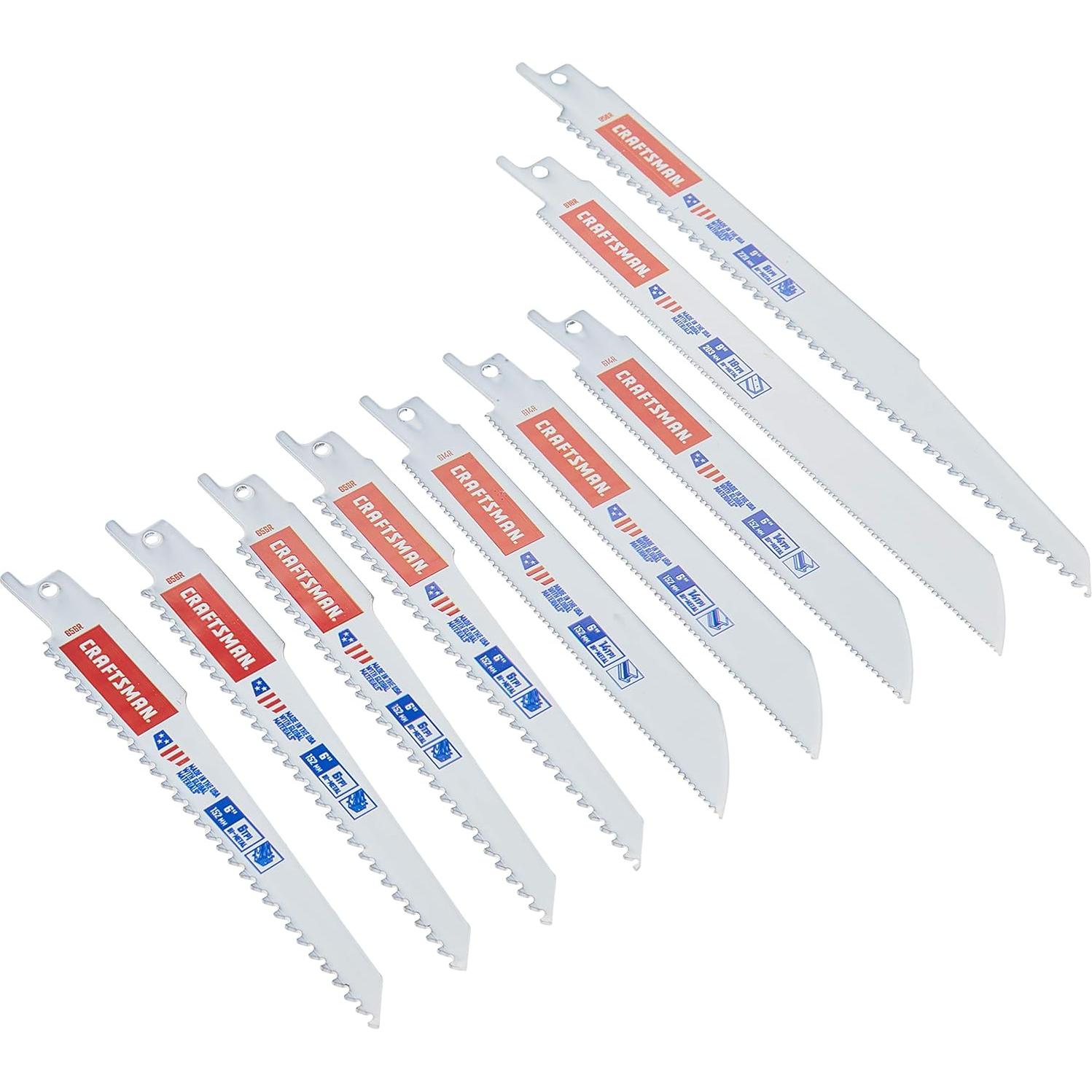Hojas de Sierra Recíproca Craftsman 9 Piezas Bi-Metal