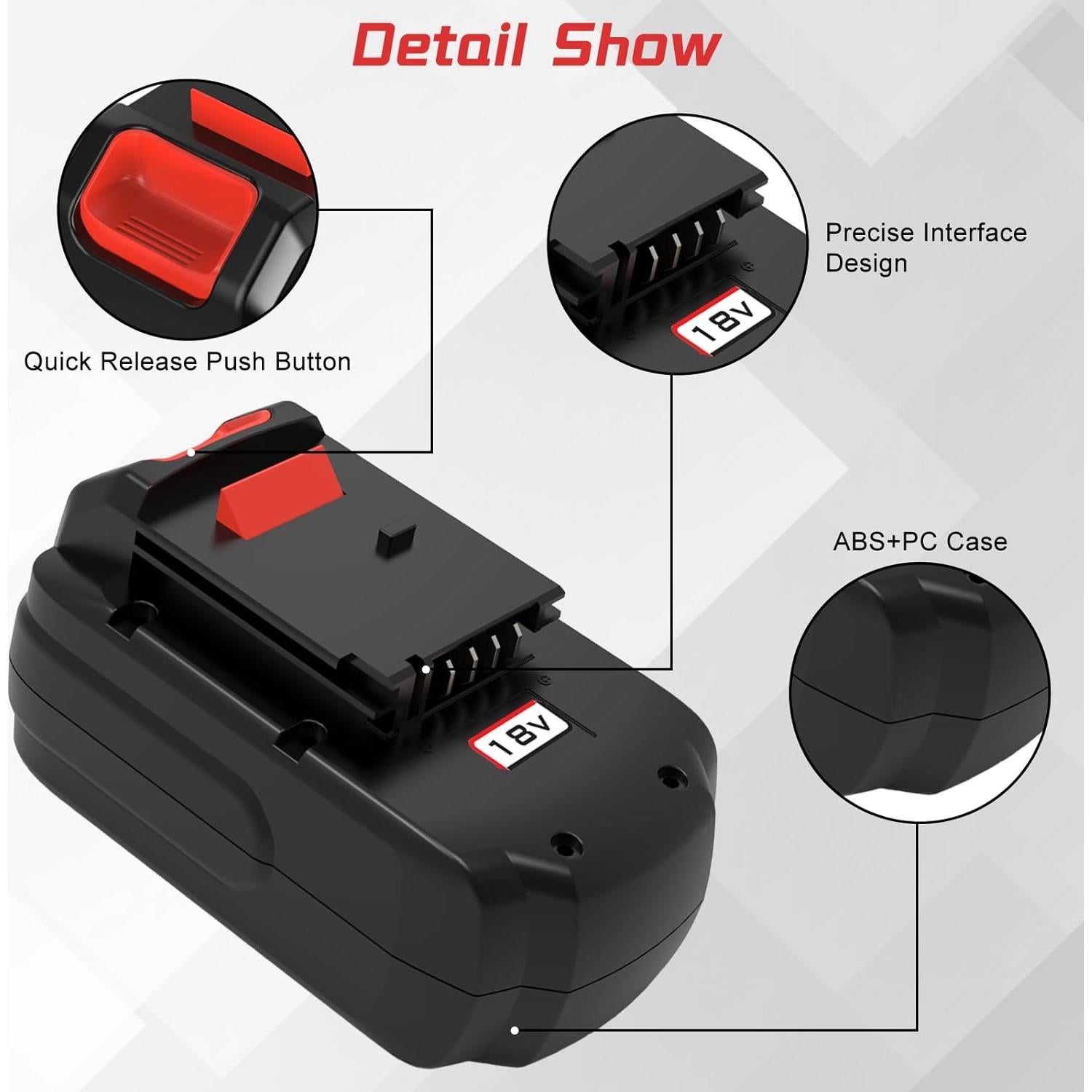 Batería de Reemplazo Enermall 4.5Ah 18V Ni-MH para Porter Cable
