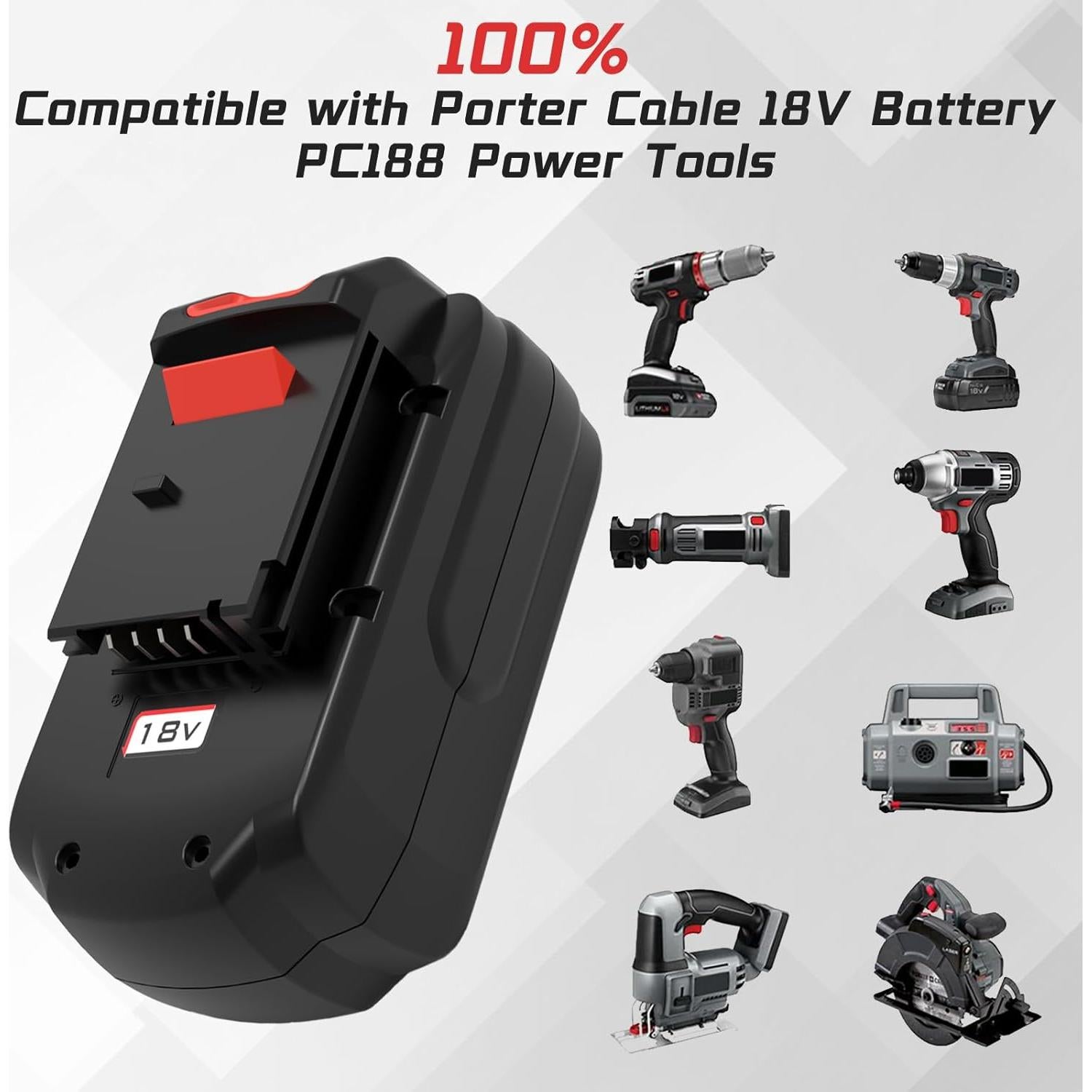 Batería de Reemplazo Enermall 4.5Ah 18V Ni-MH para Porter Cable