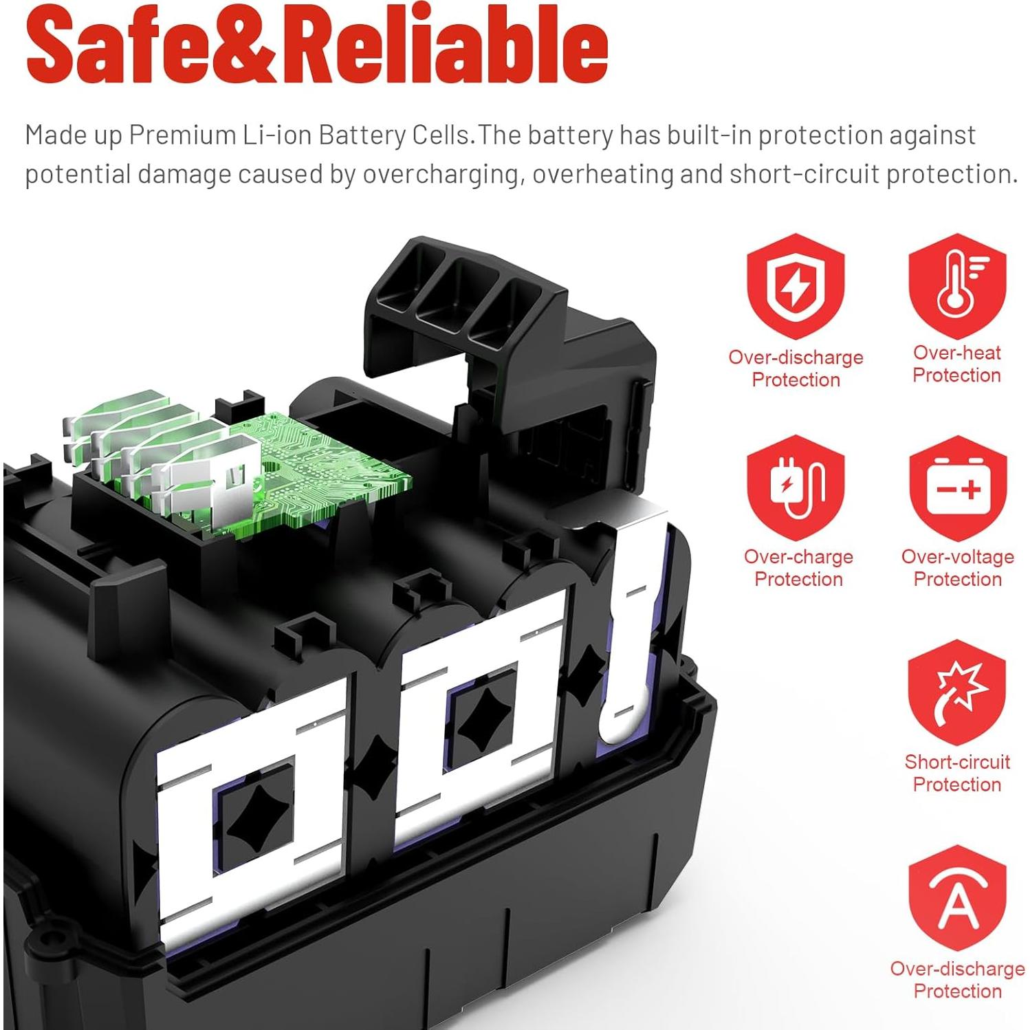 Batería de Litio 20V 6000mAh Reemplazo Porter Cable PCC685L