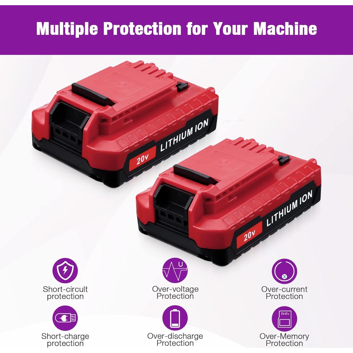 Batería de Litio LORDONE 3000mAh 20V para Porter Cable