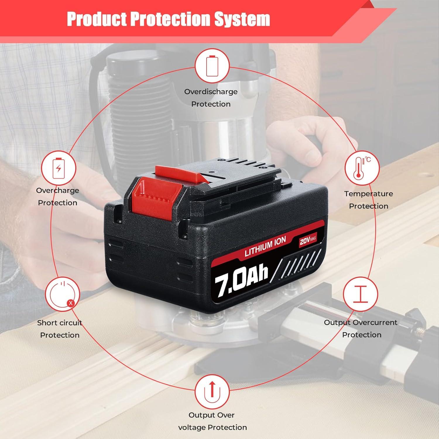 Batería de Litio 20V 7.0Ah VINIDA para Porter Cable PCC685L