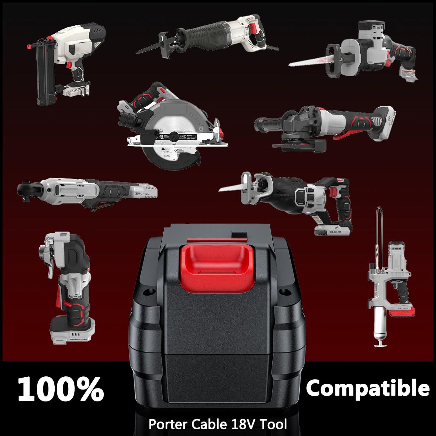 Batería Reemplazo Bonadget 5000mAh 18V para Porter Cable 2Pack