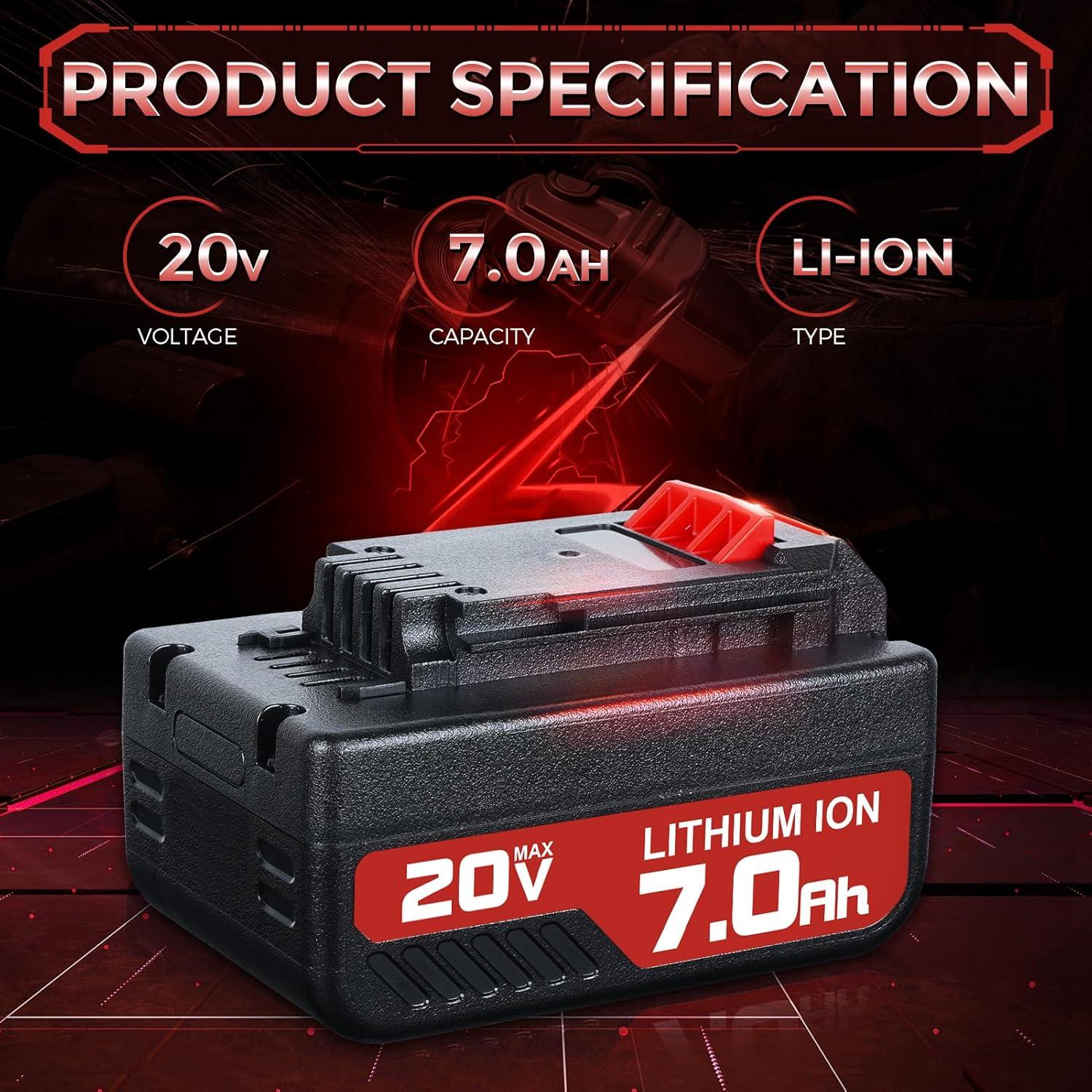 Pack de 2 Baterías 7.0Ah y Cargador Porter Cable 20V