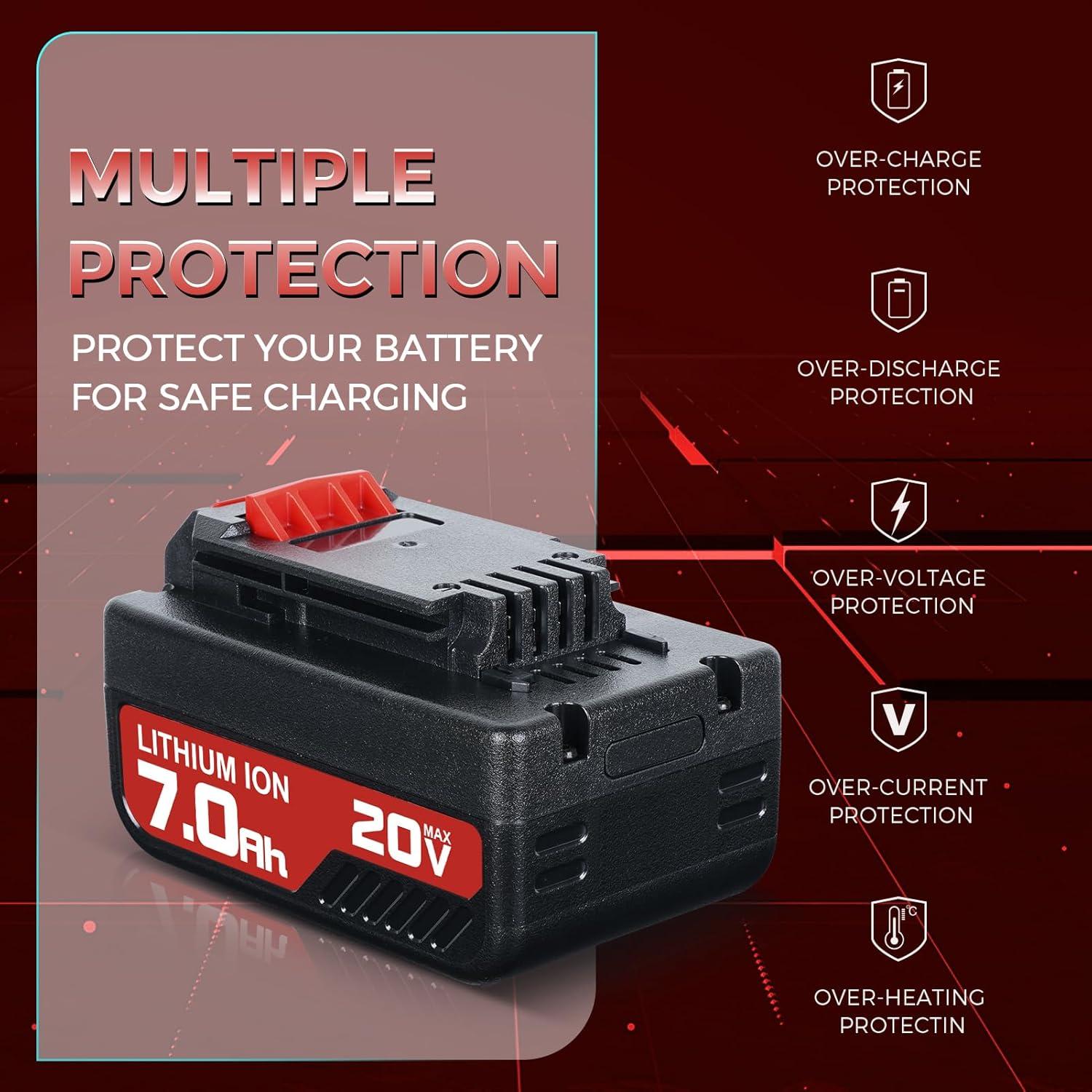 Pack de 2 Baterías 7.0Ah y Cargador Porter Cable 20V