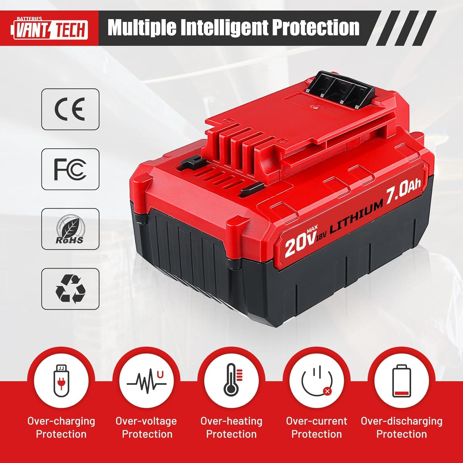 Batería de Litio VANTTECH 20V 7.0Ah para Porter Cable