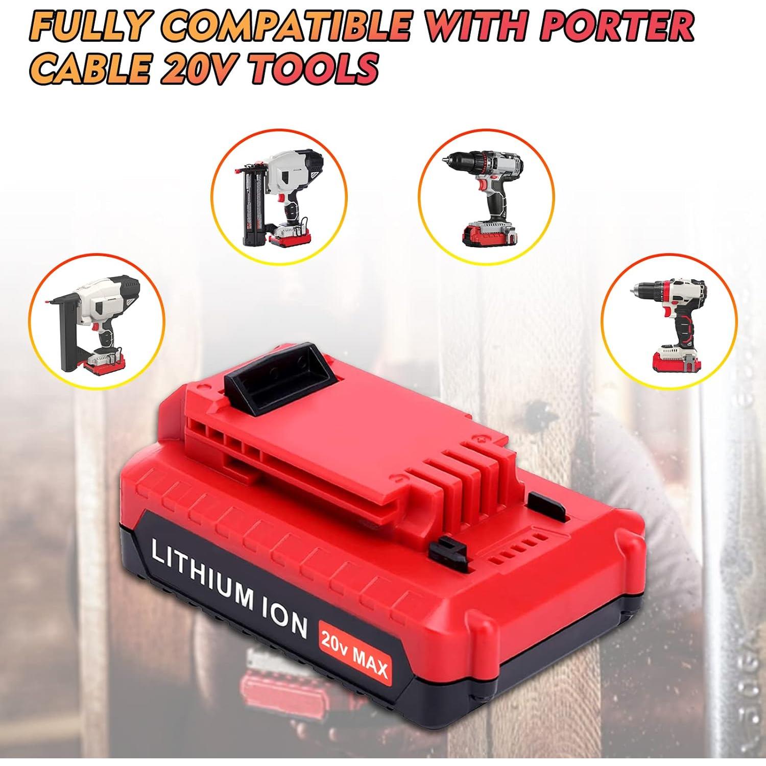 2 Baterías de Reemplazo Porter Cable 20V PCC682L 3600mAh