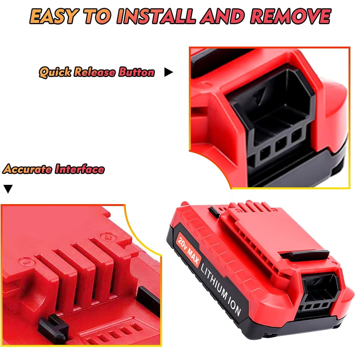 2 Baterías de Reemplazo Porter Cable 20V PCC682L 3600mAh