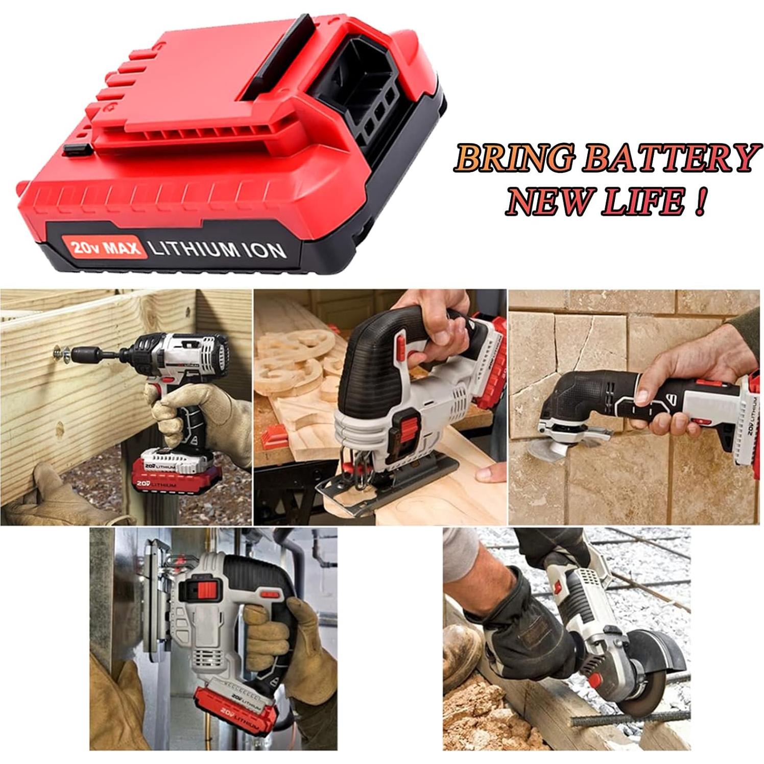 2 Baterías de Reemplazo Porter Cable 20V PCC682L 3600mAh