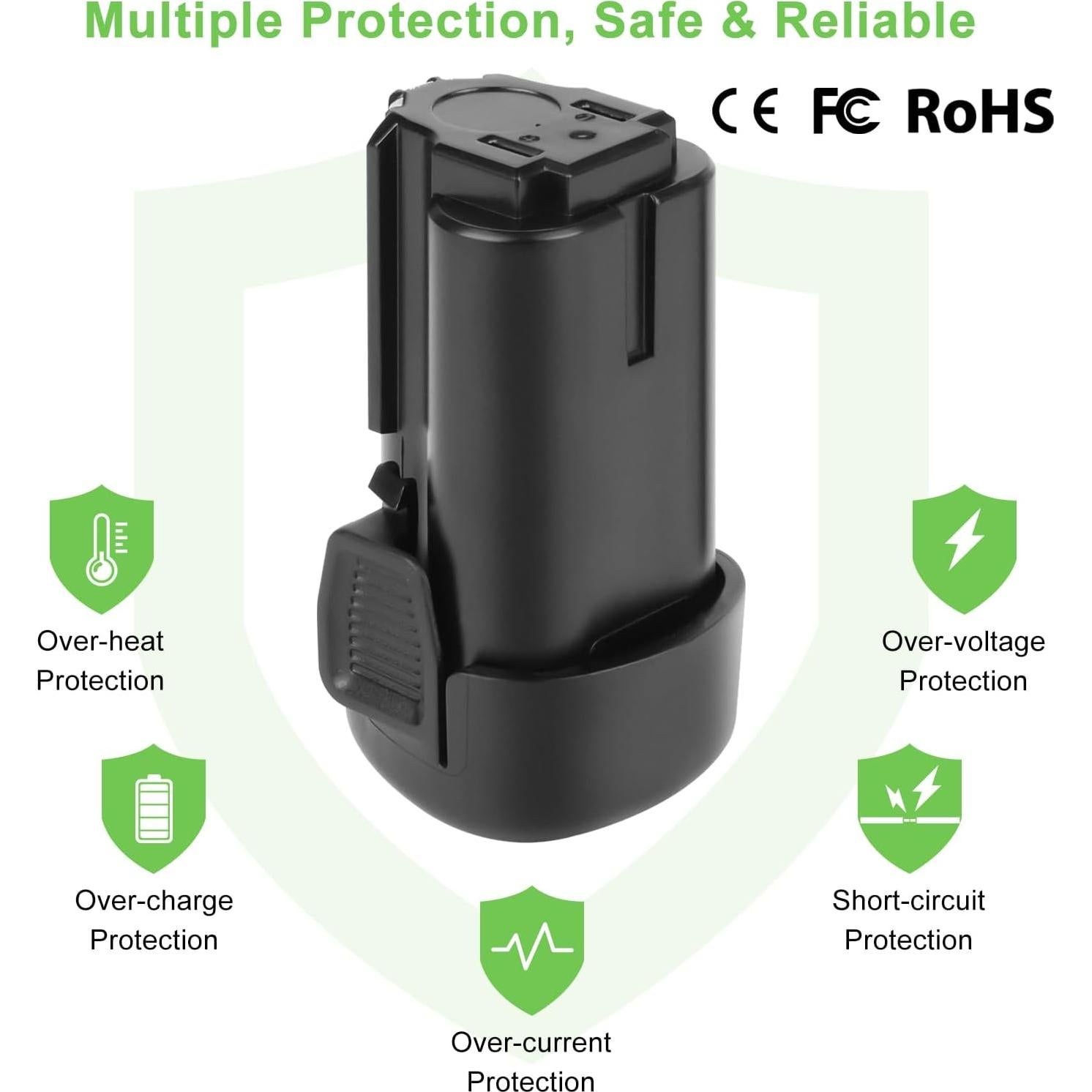 Batería recargable 12V 3500mAh Porter Cable PCL12BLX