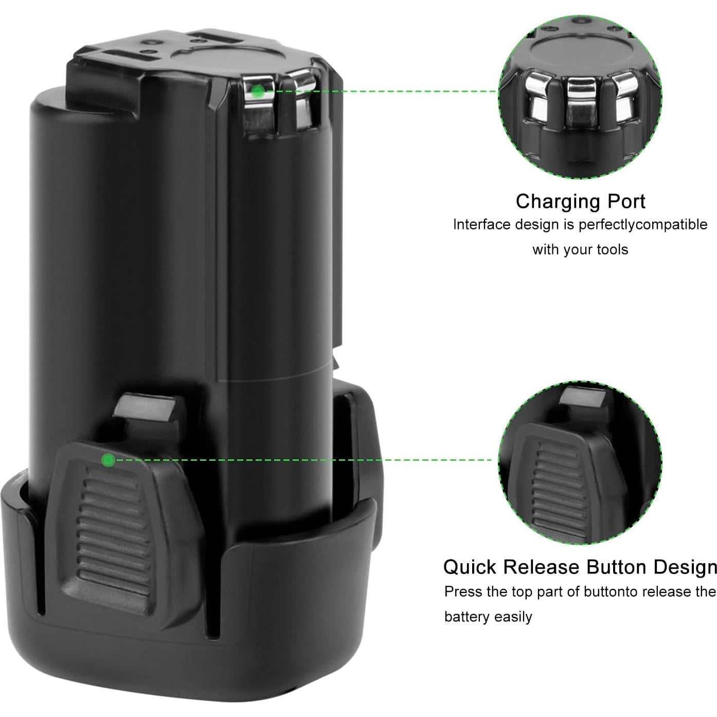 Batería recargable 12V 3500mAh Porter Cable PCL12BLX