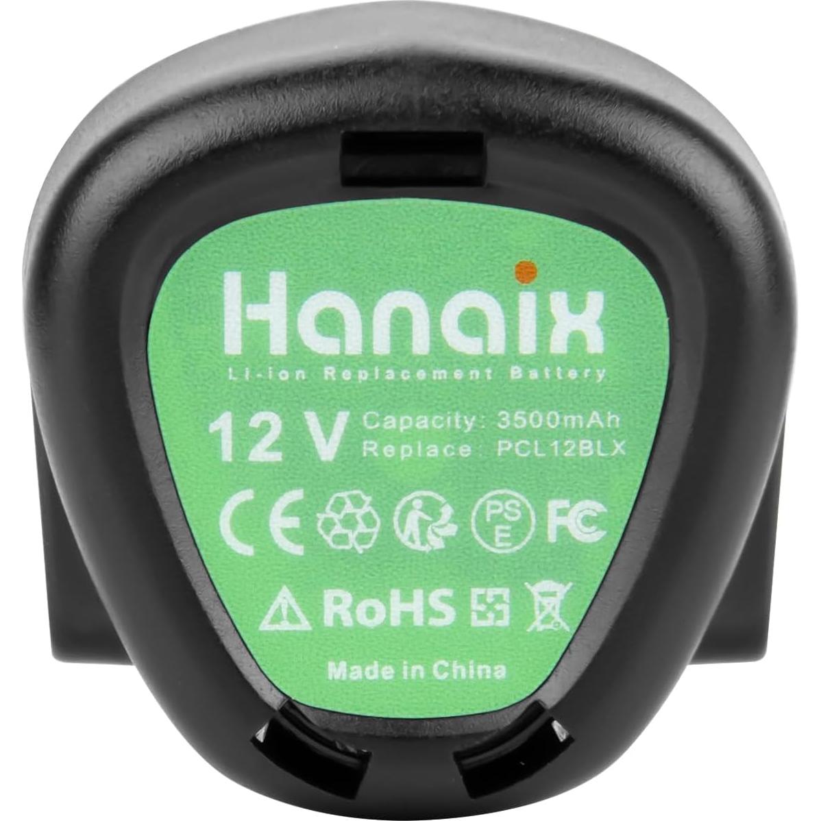 Batería recargable 12V 3500mAh Porter Cable PCL12BLX