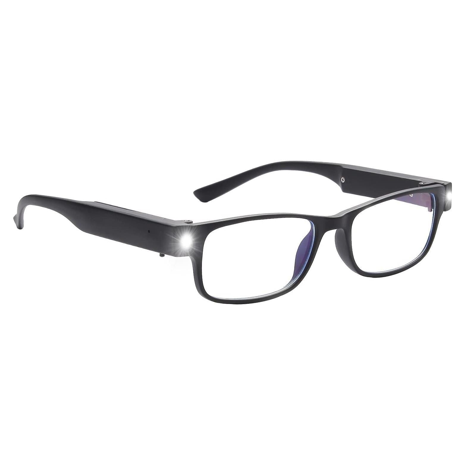OKH Reading Glasses with Light, Anti Blue Light Lens, Rechargeable Bright LED Readers for Men Women