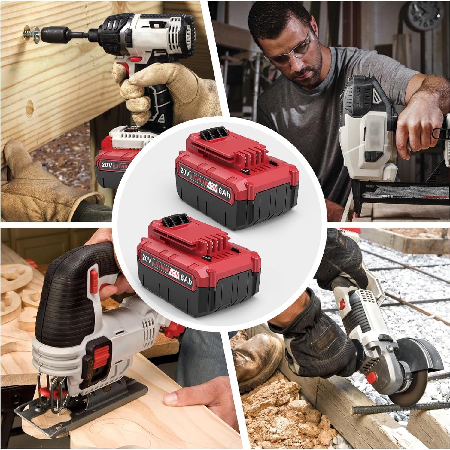 Batería de Reemplazo Futurebatt 20V 6.0Ah 2 Pack para Porter Cable