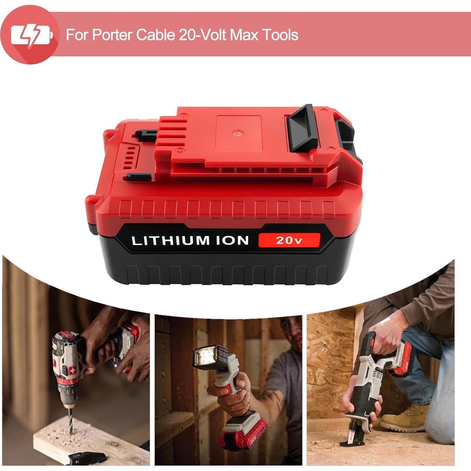 Batería de Litio 20V UGLOEY PCC685L 6000mAh Compatible Porter Cable