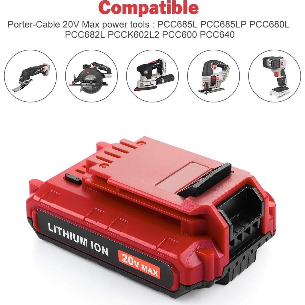 Kit 2 Baterías 3.5Ah y Cargador Porter Cable 20V ANTRobut