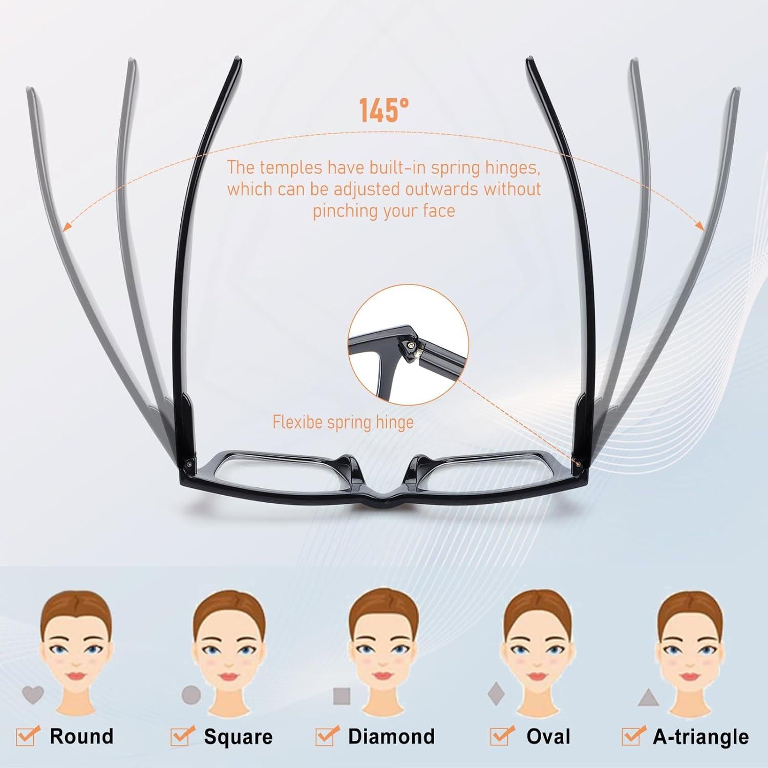 Paquete de 4 Gafas Progresivas Multifocales TRENVIE