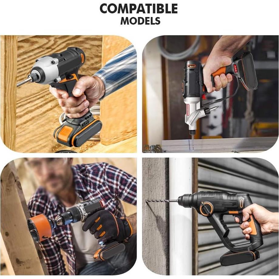 Batería de Reemplazo 6.0Ah 20V TenHutt para Herramientas Worx