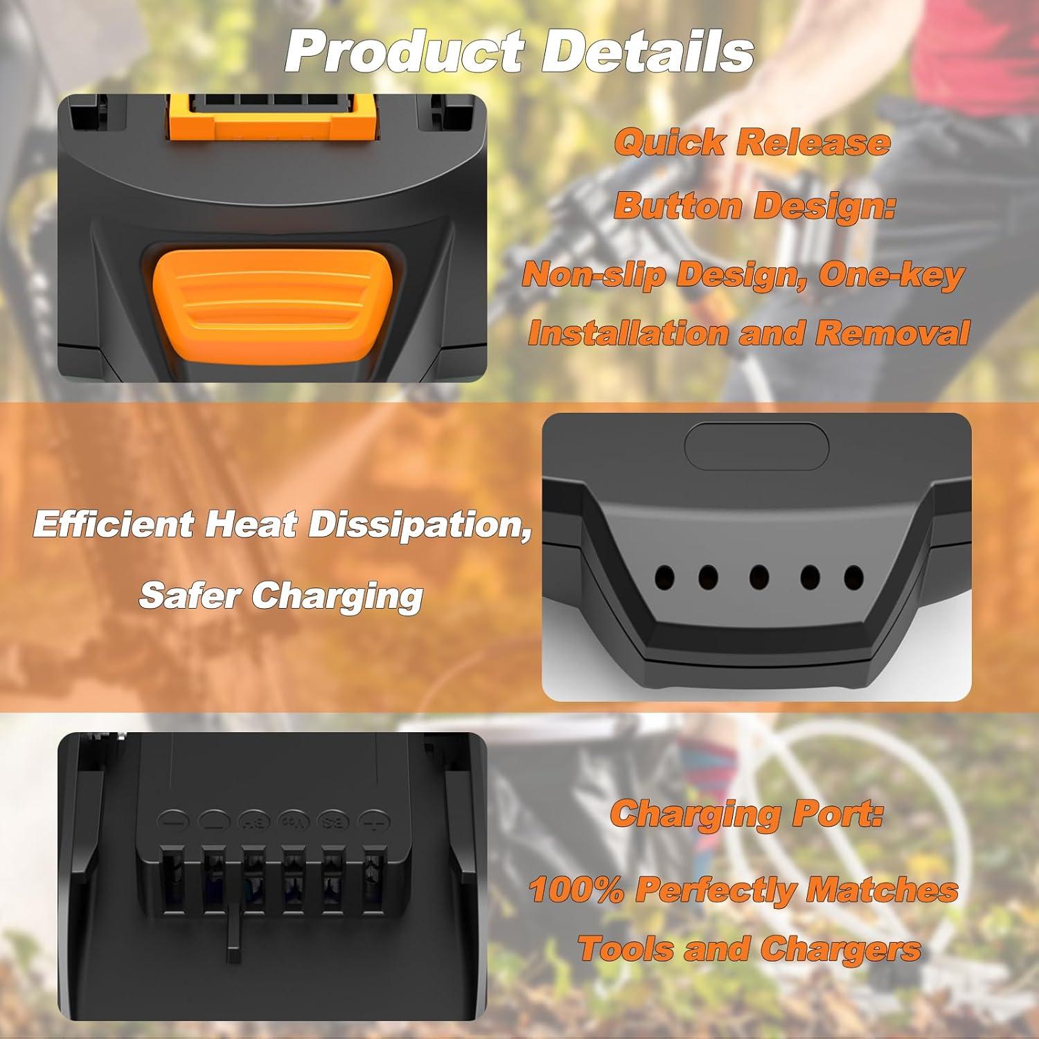 Kit de 2 Baterías 20V 3.0Ah y Cargador Koedsion WA3525