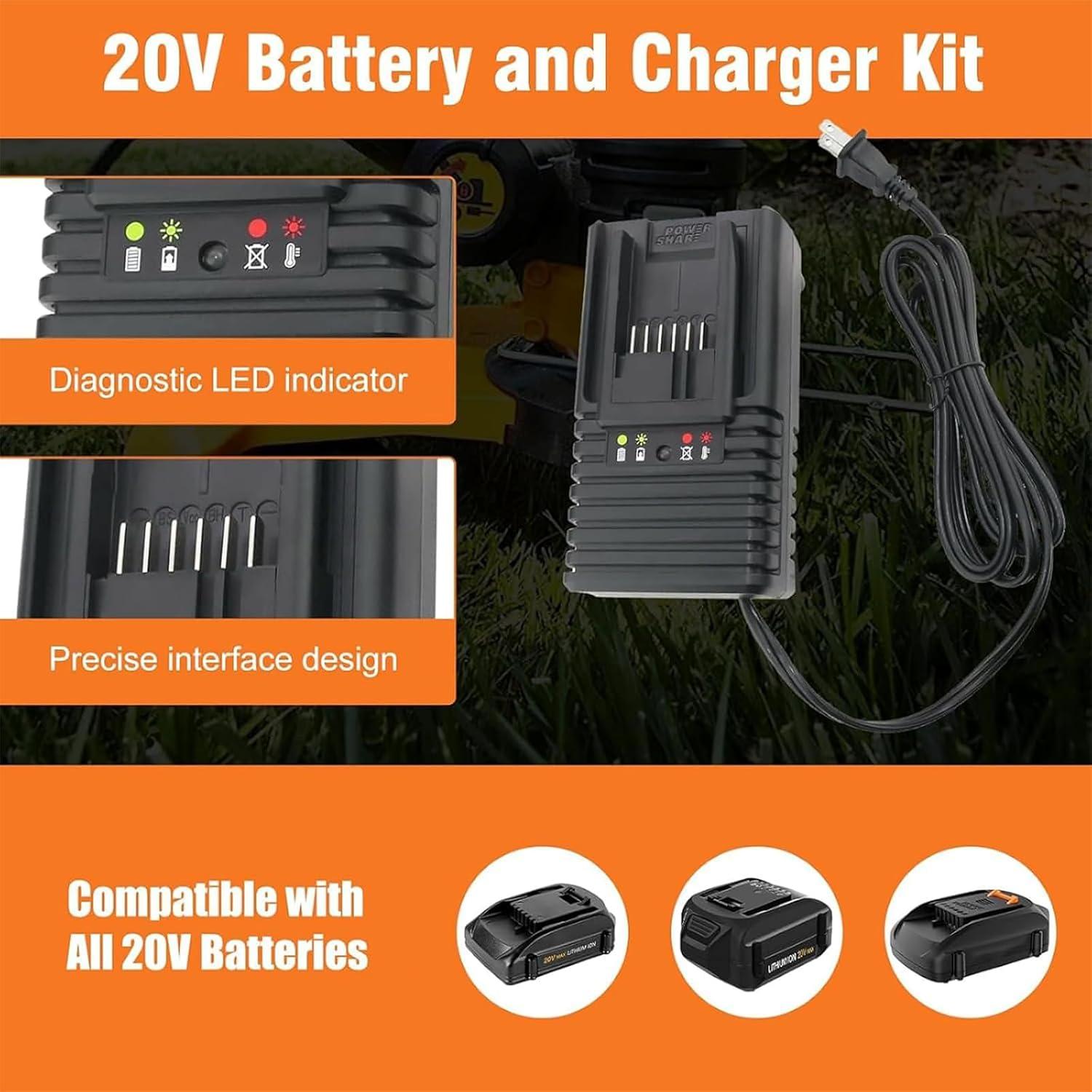 Batería de Reemplazo Mejorada 3600mAh Worx 20V WA3525