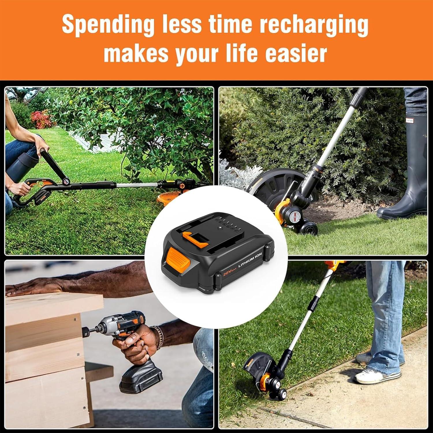 Batería de Reemplazo Mejorada 3600mAh Worx 20V WA3525