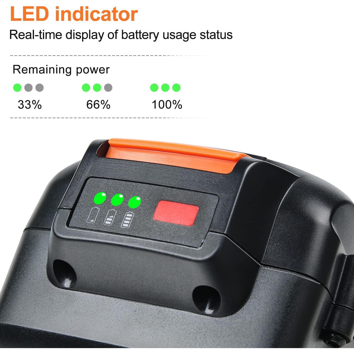 Batería de Litio 32V 3.5Ah DONGPUCUN para Herramientas Worx