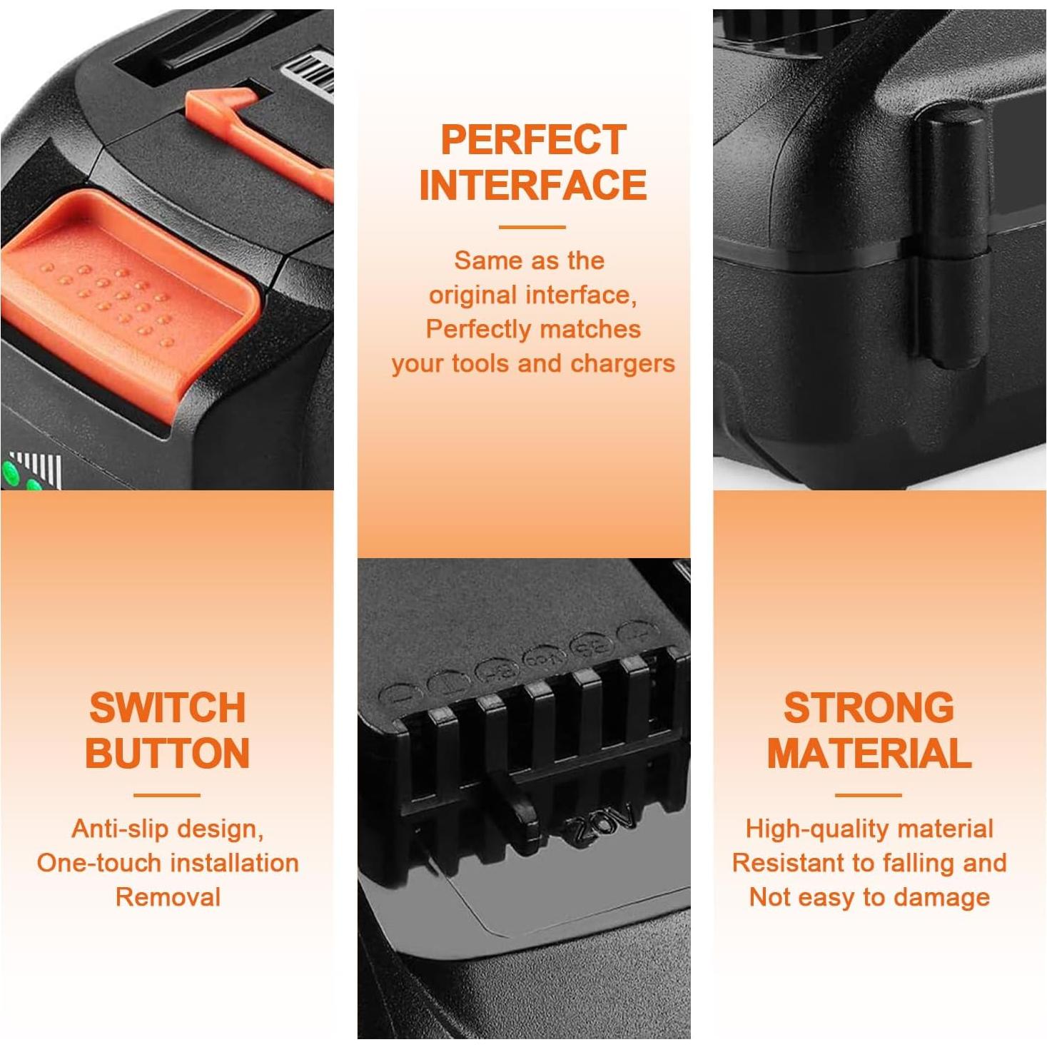 Batería de Reemplazo Powilling 20V 6.5Ah para Worx WA3578 WA3575