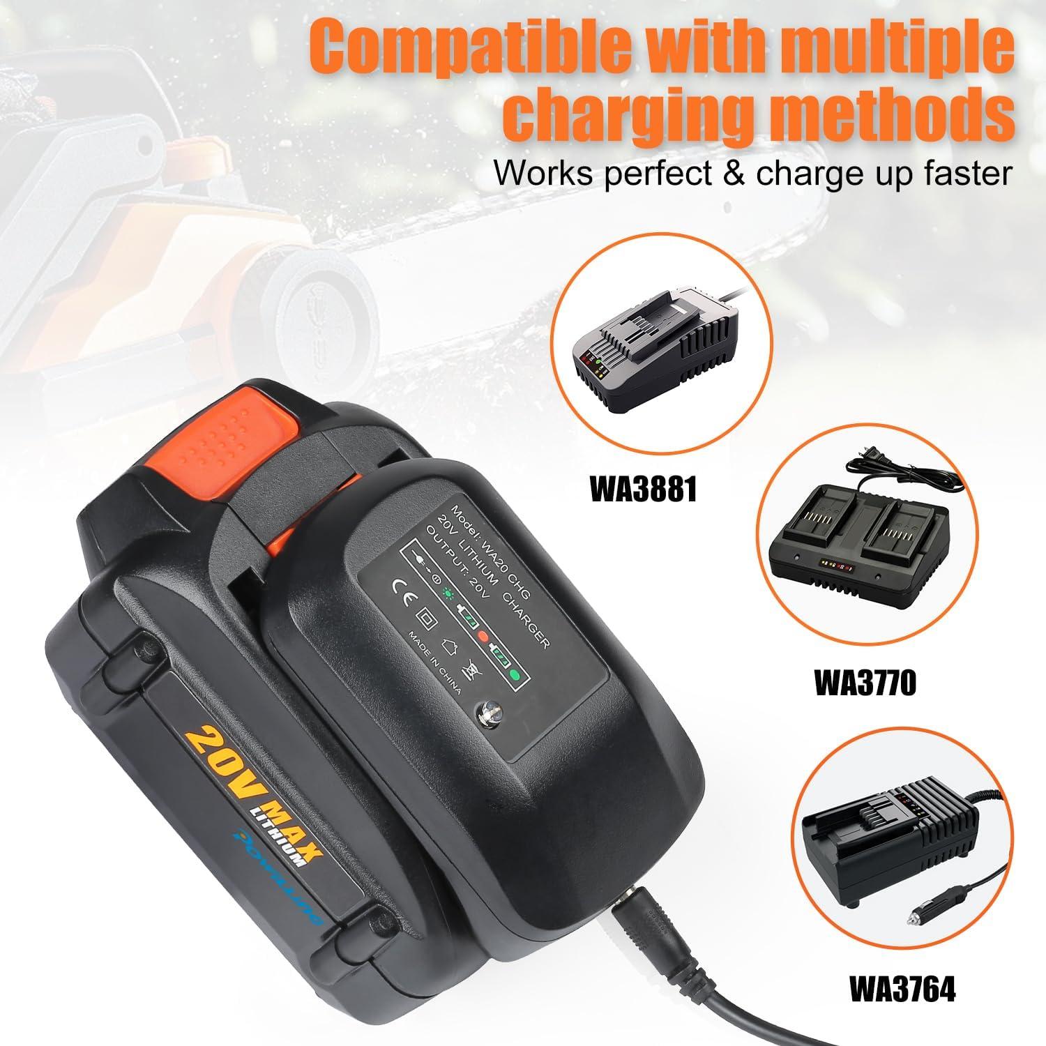 Batería de Reemplazo Powilling 20V 6.5Ah para Worx WA3578 WA3575