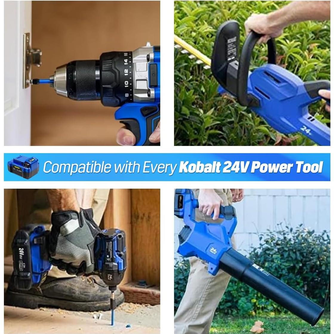 Batería de Reemplazo Kobalt 24V 6.5Ah Azonpower
