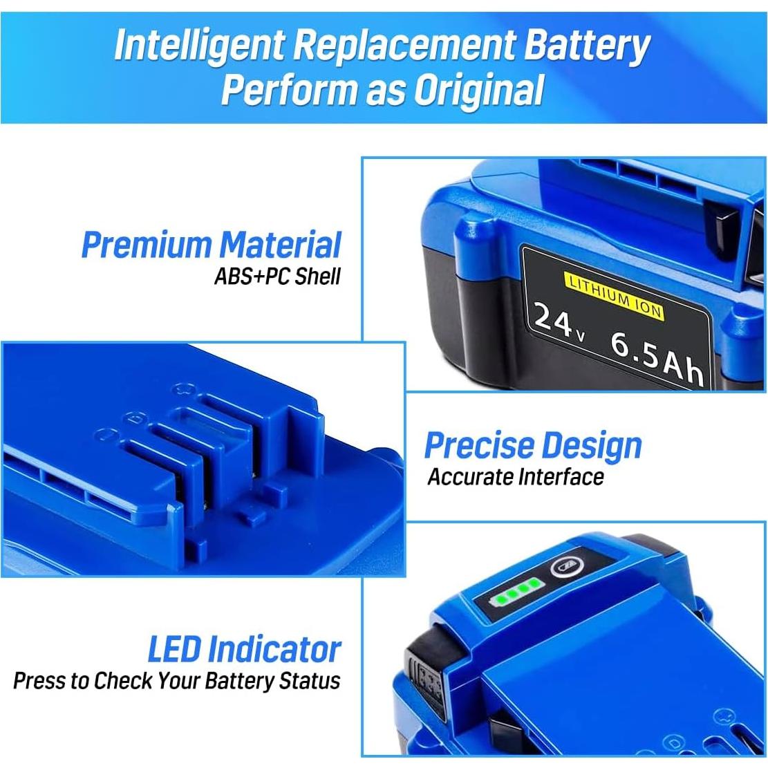 Batería de Reemplazo Kobalt 24V 6.5Ah Azonpower